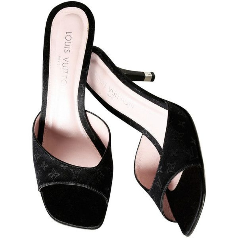 Vintage monogrammed Louis Vuitton mules